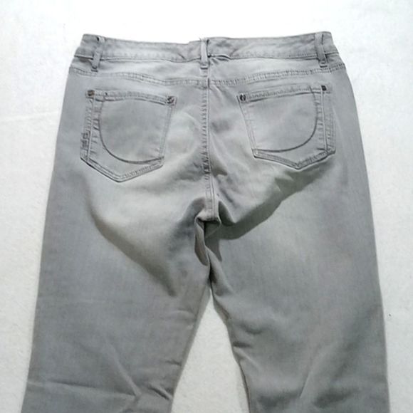 Code Bleu jeans women's size 10 gray Maya straight distress / - Picture 4 of 12